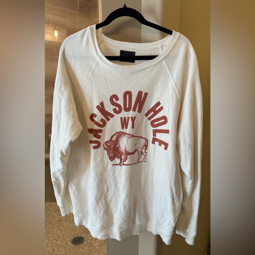 Free People Retrobrand Jackson Hole WY Sweatshirt
